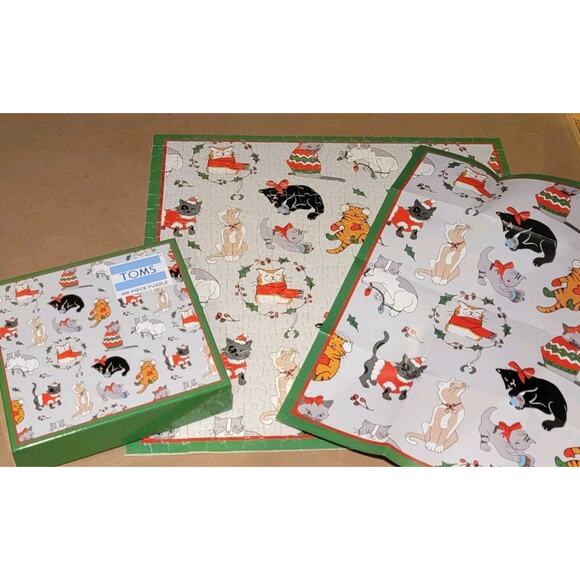TOMS Holiday Cats Puzzle 500 Piece Kitty Lovers Kitties Christmas Kittens - Picture 1 of 8